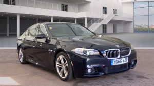 Used 2016 BLACK BMW 5 SERIES Saloon 3.0 530D M SPORT 4d AUTO 255 BHP (reg. 2016-09-19) for sale in Stretford