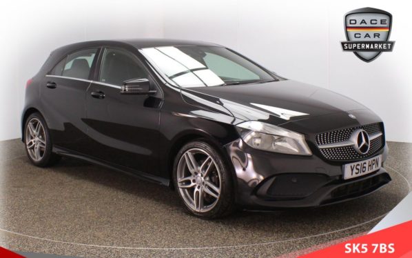 Used 2016 BLACK MERCEDES-BENZ A-CLASS Hatchback 1.5 A 180 D AMG LINE EXECUTIVE 5d 107 BHP (reg. 2016-06-30) for sale in Failsworth