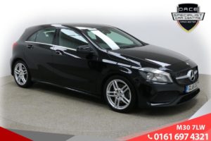 Used 2016 BLACK MERCEDES-BENZ A-CLASS Hatchback 2.1 A 220 D AMG LINE 5d AUTO 174 BHP (reg. 2016-05-31) for sale in Ramsbottom