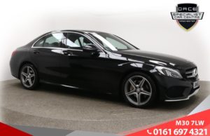 Used 2016 BLACK MERCEDES-BENZ C CLASS Saloon 2.1 C220 D AMG LINE 4d AUTO 170 BHP (reg. 2016-12-28) for sale in Ramsbottom