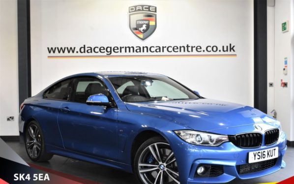 Used 2016 BLUE BMW 4 SERIES Coupe 3.0 435D XDRIVE M SPORT 2d AUTO 309 BHP (reg. 2016-05-05) for sale in Stretford