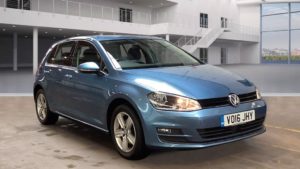 Used 2016 BLUE VOLKSWAGEN GOLF Hatchback 1.4 MATCH EDITION TSI BMT 5d 124 BHP (reg. 2016-05-19) for sale in Stretford