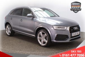 Used 2016 GREY AUDI Q3 4x4 2.0 TDI QUATTRO S LINE PLUS 5d 148 BHP (reg. 2016-04-23) for sale in Failsworth