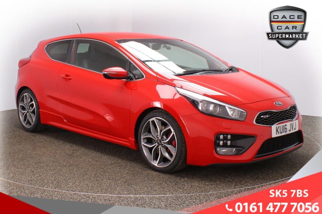Used 2016 RED KIA PRO CEED Hatchback 1.6 GT 3d 201 BHP (reg. 2016-03-02) for sale in Failsworth