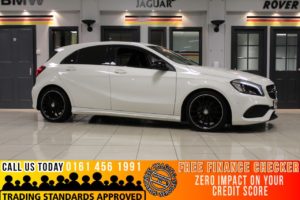 Used 2016 WHITE MERCEDES-BENZ A-CLASS Hatchback 1.6 A 180 AMG LINE PREMIUM 5d 121 BHP (reg. 2016-12-24) for sale in Bramhall