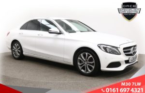 Used 2016 WHITE MERCEDES-BENZ C CLASS Saloon 1.6 C200 D SPORT 4d AUTO 136 BHP (reg. 2016-05-18) for sale in Ramsbottom