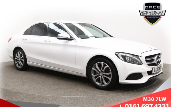 Used 2016 WHITE MERCEDES-BENZ C CLASS Saloon 1.6 C200 D SPORT 4d AUTO 136 BHP (reg. 2016-05-18) for sale in Ramsbottom