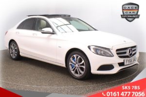 Used 2016 WHITE MERCEDES-BENZ C CLASS Saloon 2.0 C350 E SPORT PREMIUM PLUS 4d AUTO 208 BHP (reg. 2016-11-16) for sale in Failsworth