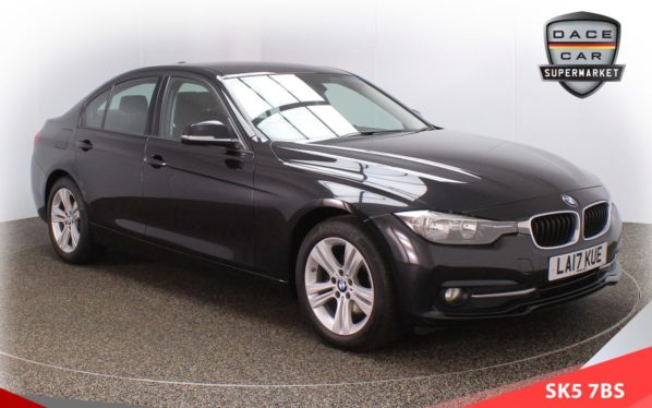 Used 2017 BLACK BMW 3 SERIES Saloon 2.0 320D SPORT 4d 188 BHP (reg. 2017-06-29) for sale in Failsworth