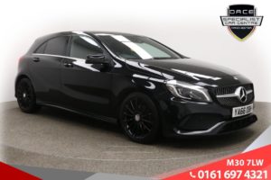 Used 2017 BLACK MERCEDES-BENZ A-CLASS Hatchback 2.1 A 200 D AMG LINE PREMIUM 5d AUTO 134 BHP (reg. 2017-01-25) for sale in Ramsbottom