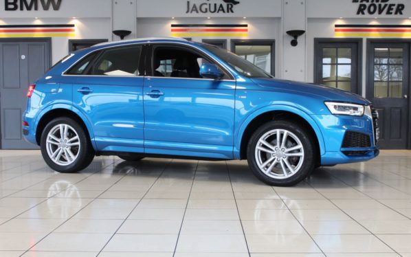 Used 2017 BLUE AUDI Q3 Estate 1.4 TFSI S LINE EDITION 5d 148 BHP (reg. 2017-05-30) for sale in Bramhall