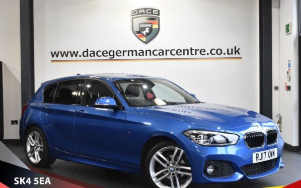 Used 2017 BLUE BMW 1 SERIES Hatchback 1.5 118I M SPORT 5d 134 BHP (reg. 2017-06-23) for sale in Stretford