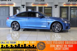 Used 2017 BLUE BMW 4 SERIES Coupe 2.0 420D XDRIVE M SPORT 2d AUTO 188 BHP (reg. 2017-10-11) for sale in Bramhall