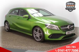 Used 2017 GREEN MERCEDES-BENZ A-CLASS Hatchback 2.1 A 200 D AMG LINE EXECUTIVE 5d AUTO 134 BHP (reg. 2017-07-12) for sale in Failsworth