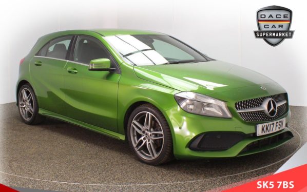 Used 2017 GREEN MERCEDES-BENZ A-CLASS Hatchback 2.1 A 200 D AMG LINE EXECUTIVE 5d AUTO 134 BHP (reg. 2017-07-12) for sale in Failsworth