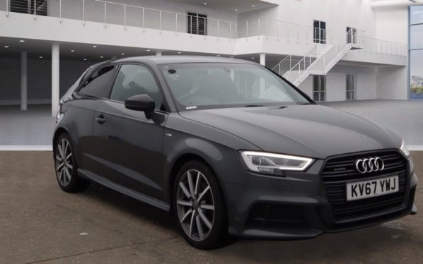 Used 2017 GREY AUDI A3 Hatchback 2.0 TDI QUATTRO BLACK EDITION 3d AUTO 182 BHP (reg. 2017-10-06) for sale in Stretford