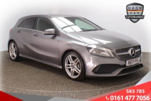 Used 2017 GREY MERCEDES-BENZ A-CLASS Hatchback 1.5 A 180 D AMG LINE 5d 107 BHP (reg. 2017-05-15) for sale in Failsworth