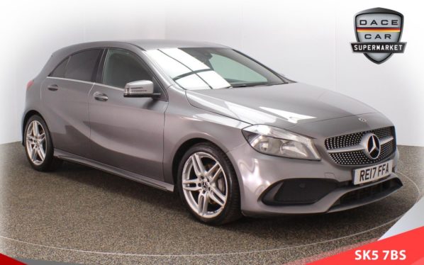 Used 2017 GREY MERCEDES-BENZ A-CLASS Hatchback 1.5 A 180 D AMG LINE 5d 107 BHP (reg. 2017-05-15) for sale in Failsworth