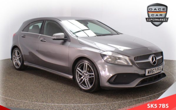 Used 2017 GREY MERCEDES-BENZ A-CLASS Hatchback 1.5 A 180 D AMG LINE 5d AUTO 107 BHP (reg. 2017-10-31) for sale in Failsworth