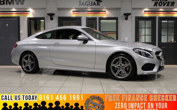 Used 2017 SILVER MERCEDES-BENZ C CLASS Coupe 2.1 C 220 D AMG LINE 2d AUTO 168 BHP (reg. 2017-04-29) for sale in Bramhall