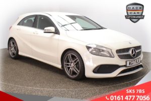 Used 2017 WHITE MERCEDES-BENZ A-CLASS Hatchback 1.6 A 160 AMG LINE 5d 102 BHP (reg. 2017-05-31) for sale in Failsworth