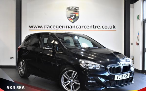 Used 2018 BLACK BMW 2 SERIES ACTIVE TOURER Hatchback 1.5 216D M SPORT 5d AUTO 115 BHP (reg. 2018-04-26) for sale in Stretford