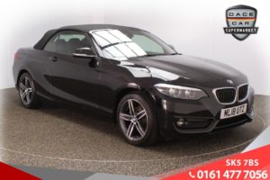 Used 2018 BLACK BMW 2 SERIES Convertible 1.5 218I SPORT 2d 134 BHP (reg. 2018-03-29) for sale in Failsworth