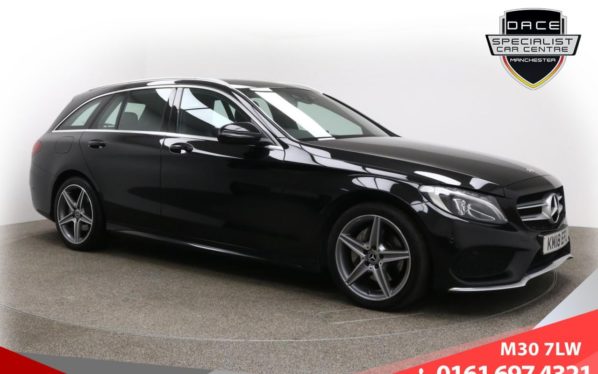 Used 2018 BLACK MERCEDES-BENZ C CLASS Estate 2.1 C 220 D AMG LINE 5d AUTO 170 BHP (reg. 2018-03-27) for sale in Ramsbottom