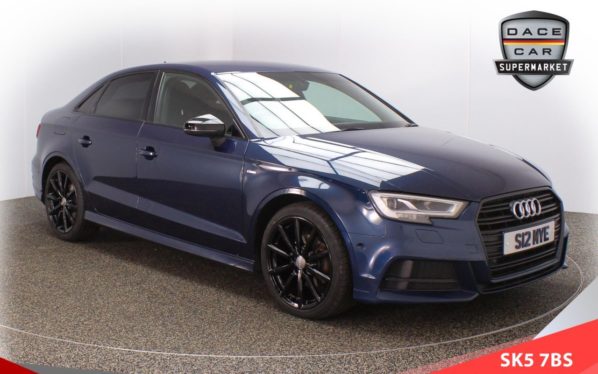 Used 2018 BLUE AUDI A3 Saloon 2.0 TDI BLACK EDITION 4d AUTO 148 BHP (reg. 2018-02-06) for sale in Failsworth