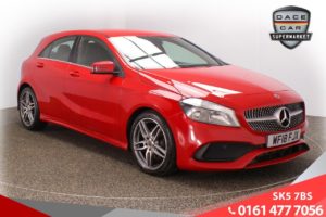 Used 2018 RED MERCEDES-BENZ A-CLASS Hatchback 1.6 A 160 AMG LINE 5d 102 BHP (reg. 2018-07-13) for sale in Failsworth