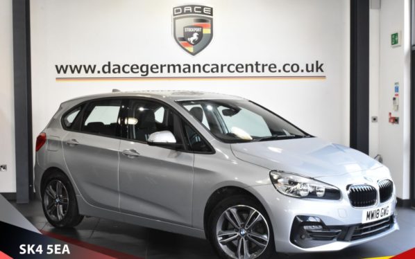 Used 2018 SILVER BMW 2 SERIES ACTIVE TOURER Hatchback 2.0 218D SPORT 5DR AUTO 148 BHP (reg. 2018-05-22) for sale in Stretford