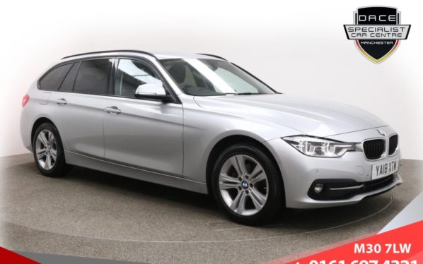Used 2018 SILVER BMW 3 SERIES Estate 2.0 320D XDRIVE SPORT TOURING 5d AUTO 188 BHP (reg. 2018-06-25) for sale in Ramsbottom