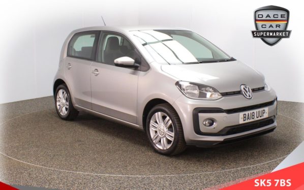 Used 2018 SILVER VOLKSWAGEN UP Hatchback 1.0 HIGH UP TSI BLUEMOTION TECHNOLOGY 5d 89 BHP (reg. 2018-07-31) for sale in Failsworth