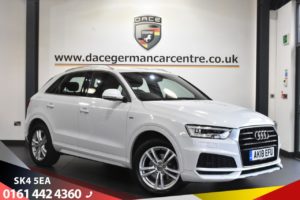 Used 2018 WHITE AUDI Q3 Estate 1.4 TFSI S LINE EDITION 5DR AUTO 148 BHP (reg. 2018-04-30) for sale in Stretford