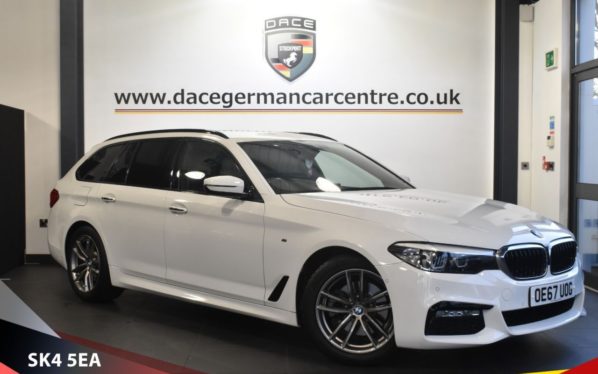 Used 2018 WHITE BMW 5 SERIES Estate 2.0 520D M SPORT TOURING 5d AUTO 188 BHP (reg. 2018-02-27) for sale in Stretford