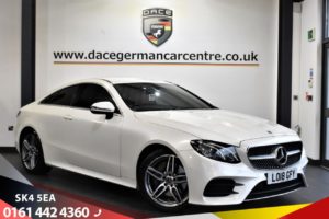 Used 2018 WHITE MERCEDES-BENZ E-CLASS Coupe 2.0 E 220 D AMG LINE 2d AUTO 192 BHP (reg. 2018-06-19) for sale in Stretford