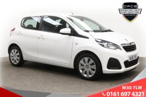 Used 2018 WHITE PEUGEOT 108 Hatchback 1.0 ACTIVE 5d AUTO 68 BHP (reg. 2018-04-27) for sale in Ramsbottom