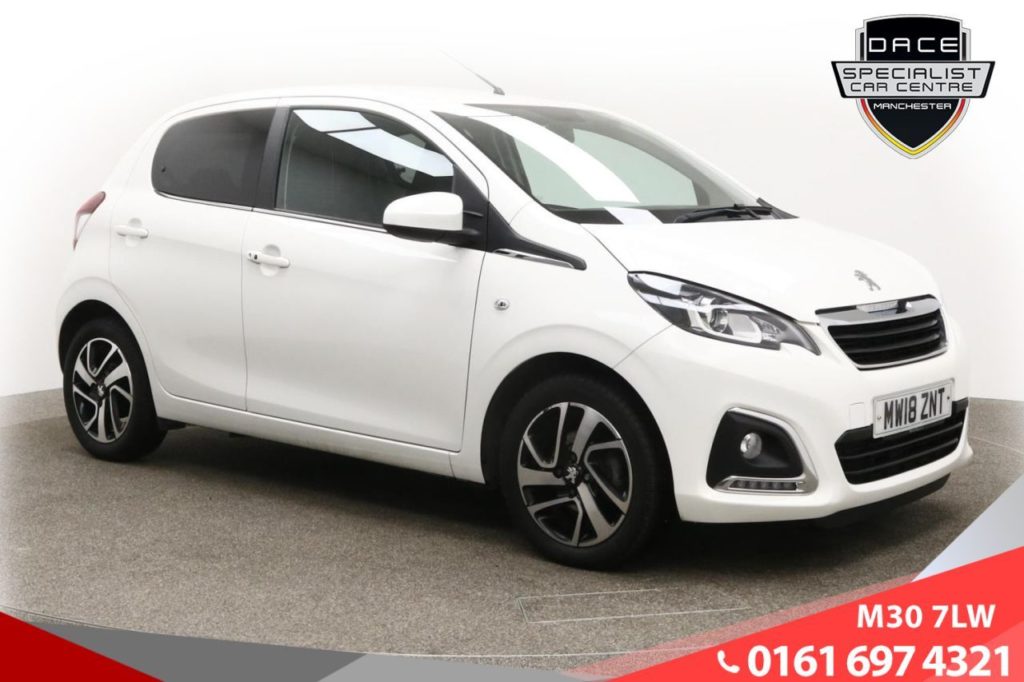 Used 2018 WHITE PEUGEOT 108 Hatchback 1.2 PURETECH ALLURE 5d 82 BHP (reg. 2018-06-26) for sale in Ramsbottom
