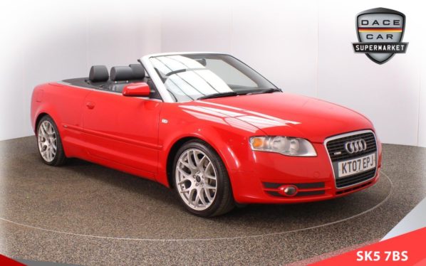 Used 2007 RED AUDI A4 Convertible 1.8 T S LINE 2d 161 BHP (reg. 2007-07-11) for sale in Lees