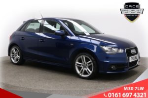 Used 2013 BLUE AUDI A1 Hatchback 1.6 SPORTBACK TDI S LINE 5d 105 BHP (reg. 2013-04-01) for sale in Tottington