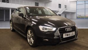 Used 2014 BLACK AUDI A3 Hatchback 1.4 TFSI S LINE 5d 148 BHP (reg. 2014-07-15) for sale in Bowdon