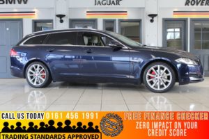 Used 2014 BLUE JAGUAR XF Estate 2.2 D PREMIUM LUXURY SPORTBRAKE 5d 200 BHP - TO ENQUIRE OR RESERVE CALL 0161 4561991 (reg. 2014-03-13) for sale in Marple