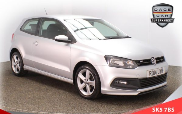 Used 2014 SILVER VOLKSWAGEN POLO Hatchback 1.2 R-LINE STYLE AC 3d 60 BHP (reg. 2014-04-16) for sale in Lees