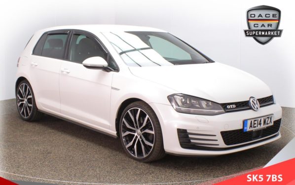 Used 2014 WHITE VOLKSWAGEN GOLF Hatchback 2.0 GTD 5d 181 BHP (reg. 2014-03-17) for sale in Lees