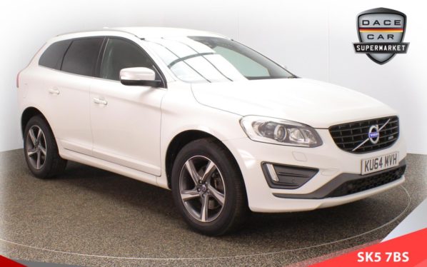 Used 2014 WHITE VOLVO XC60 Estate 2.4 D5 R-DESIGN LUX NAV AWD 5d AUTO 212 BHP (reg. 2014-10-14) for sale in Lees