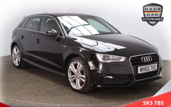 Used 2015 BLACK AUDI A3 Hatchback 2.0 TDI S LINE 5d 148 BHP (reg. 2015-09-01) for sale in Lees