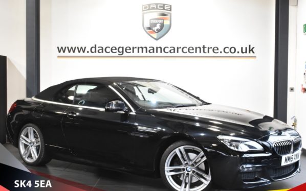 Used 2015 BLACK BMW 6 SERIES Convertible 3.0 640D M SPORT 2d AUTO 309 BHP (reg. 2015-06-15) for sale in Bowdon