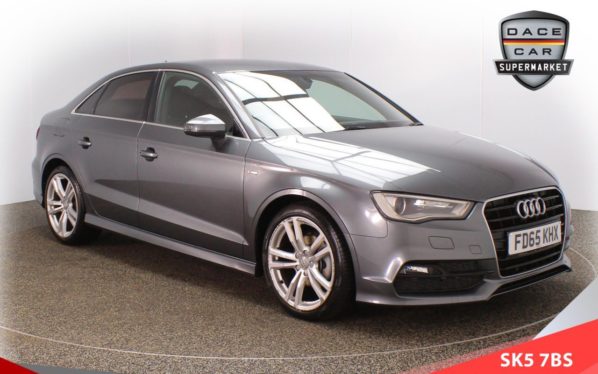 Used 2015 GREY AUDI A3 Saloon 2.0 TDI S LINE 4d AUTO 148 BHP (reg. 2015-11-27) for sale in Lees