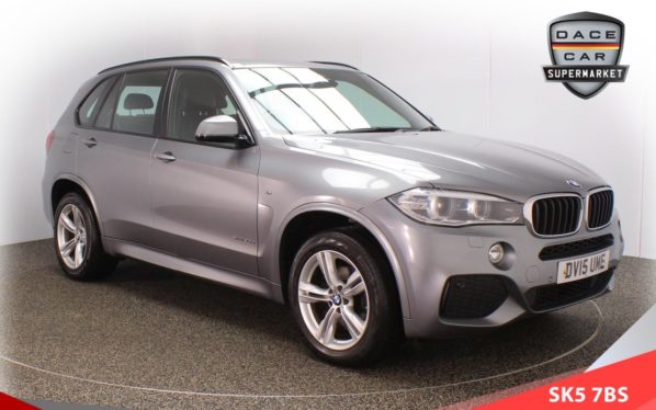 Used 2015 GREY BMW X5 4x4 3.0 XDRIVE30D M SPORT 5d AUTO 255 BHP (reg. 2015-06-30) for sale in Lees
