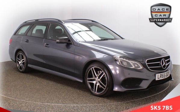 Used 2015 GREY MERCEDES-BENZ E-CLASS Estate 2.1 E220 BLUETEC AMG NIGHT EDITION 5d AUTO 174 BHP (reg. 2015-09-30) for sale in Lees